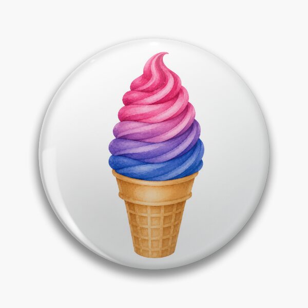 Item preview, Whippy ice cream in bisexual flag colours designed and sold by KLflorals.