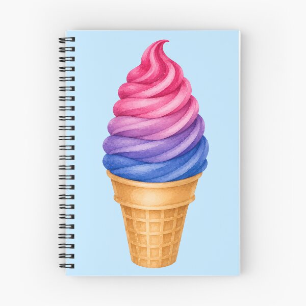 Item preview, Whippy ice cream in bisexual flag colours designed and sold by KLflorals.