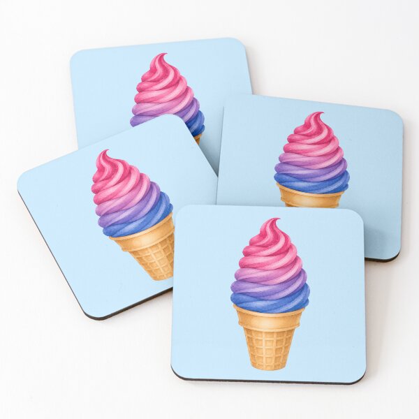 Item preview, Whippy ice cream in bisexual flag colours designed and sold by KLflorals.