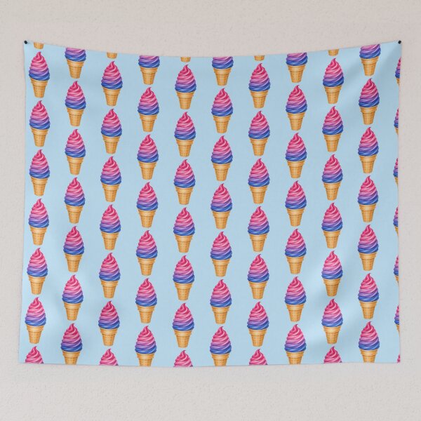 Item preview, Whippy ice cream in bisexual flag colours designed and sold by KLflorals.