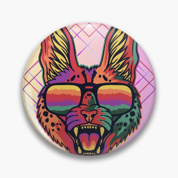 Artikelvorschau, Neon Wildcat – Pink Purple Retro Glow entworfen und verkauft von DervoTeck2767.