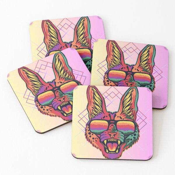 Item preview, Neon Wildcat – Pink Purple Retro Glow designed and sold by DervoTeck2767.