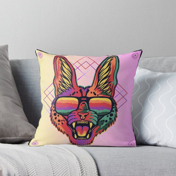 Item preview, Neon Wildcat – Pink Purple Retro Glow designed and sold by DervoTeck2767.