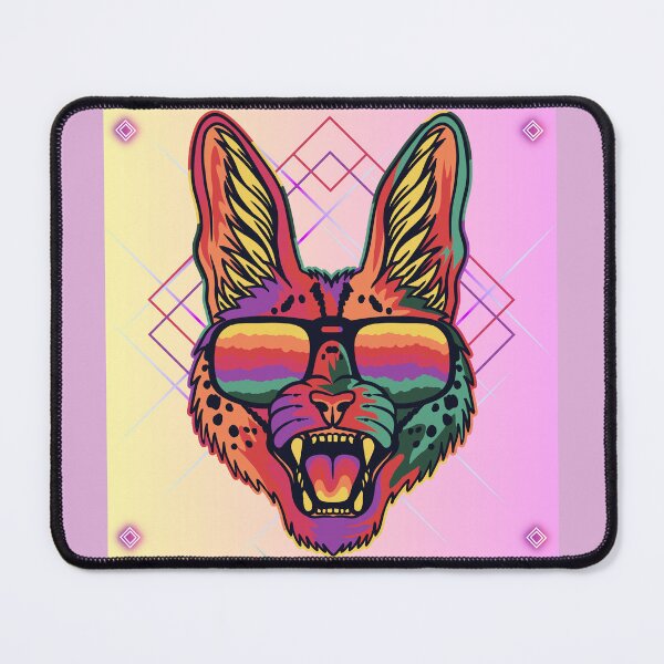 Item preview, Neon Wildcat – Pink Purple Retro Glow designed and sold by DervoTeck2767.
