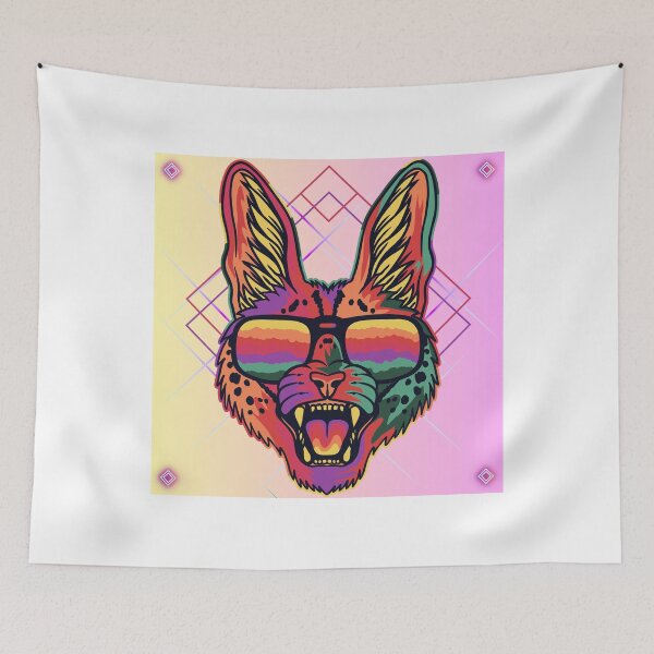 Item preview, Neon Wildcat – Pink Purple Retro Glow designed and sold by DervoTeck2767.