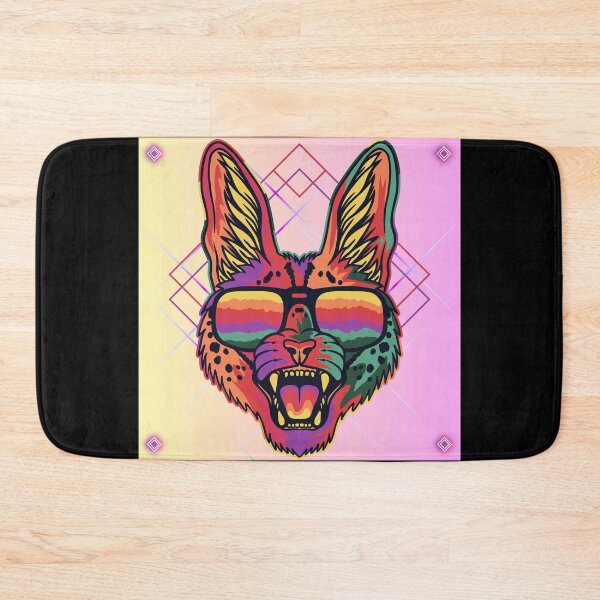 Item preview, Neon Wildcat – Pink Purple Retro Glow designed and sold by DervoTeck2767.