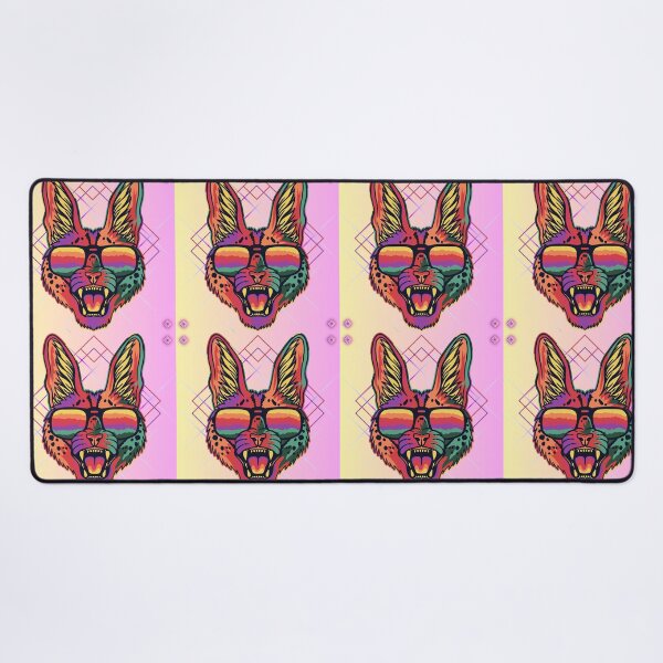 Item preview, Neon Wildcat – Pink Purple Retro Glow designed and sold by DervoTeck2767.