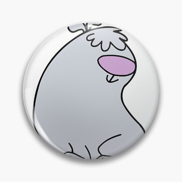 Item preview,  Fluffy Grey Cartoon Dog Side Profile designed and sold by Creatby7030.