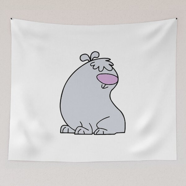 Item preview,  Fluffy Grey Cartoon Dog Side Profile designed and sold by Creatby7030.