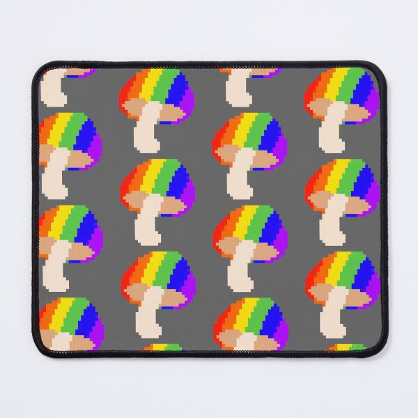Item preview, Rainbow Pride Flag Pixel Art Mushroom Decal designed and sold by DeepduskCreates.