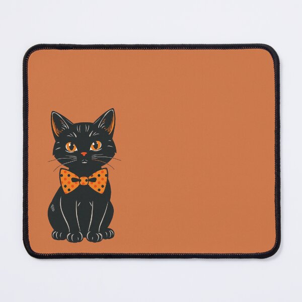 Item preview, Vibrage black cat with orange eyes is carrying an orange butterfly designed and sold by Tama-sirth.