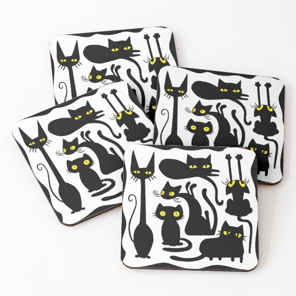 Item preview, Black cat pattern one designed and sold by Konopikyu.