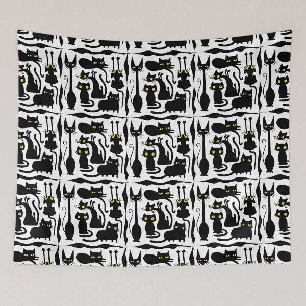 Item preview, Black cat pattern one designed and sold by Konopikyu.