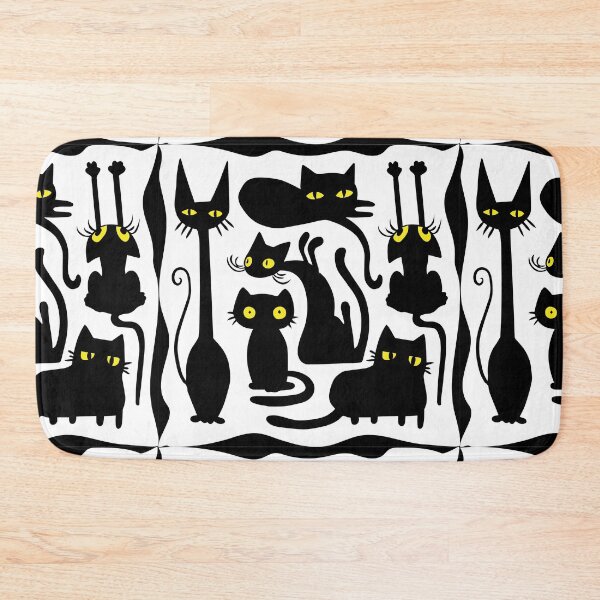 Item preview, Black cat pattern one designed and sold by Konopikyu.