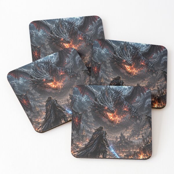 Item preview, Moonlit Confrontation of the Last Warden and the Celestial Dragon designed and sold by Escape The Reality.