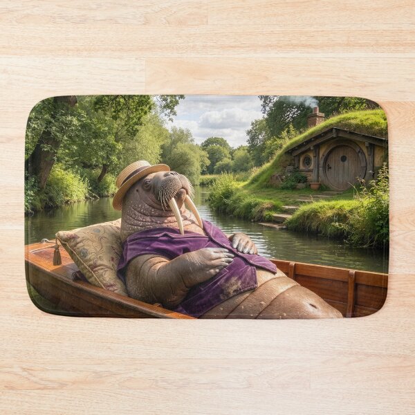 Item preview, Walrus Floats the Thames in a Punt designed and sold by Tridentulus.