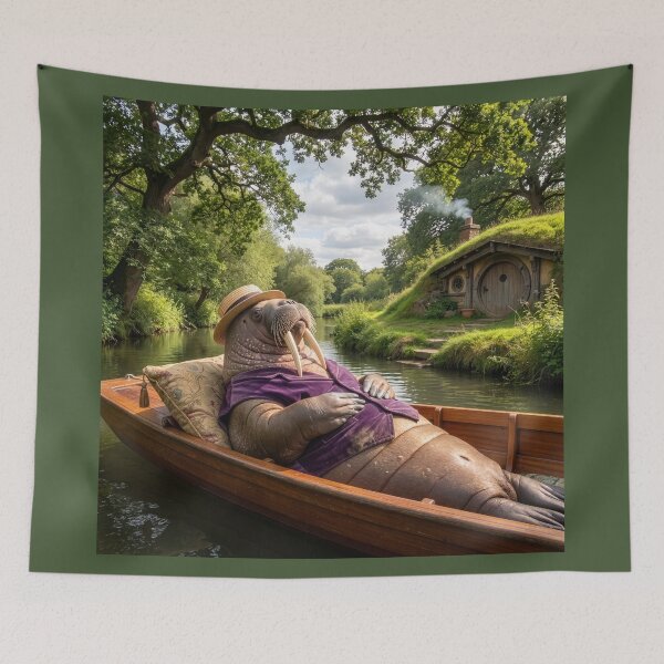 Item preview, Walrus Floats the Thames in a Punt designed and sold by Tridentulus.