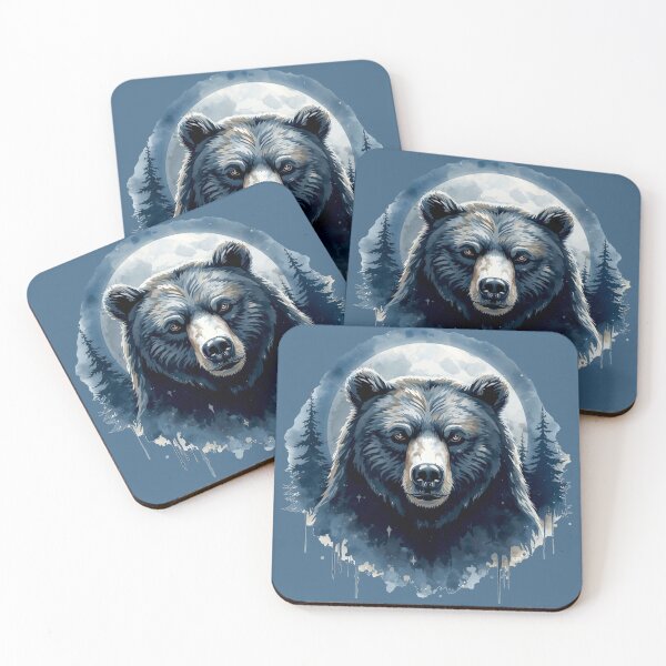 Item preview, Celestial Bear Watercolor Illustration | Mystical Forest Wildlife Art designed and sold by Biedroneczka.
