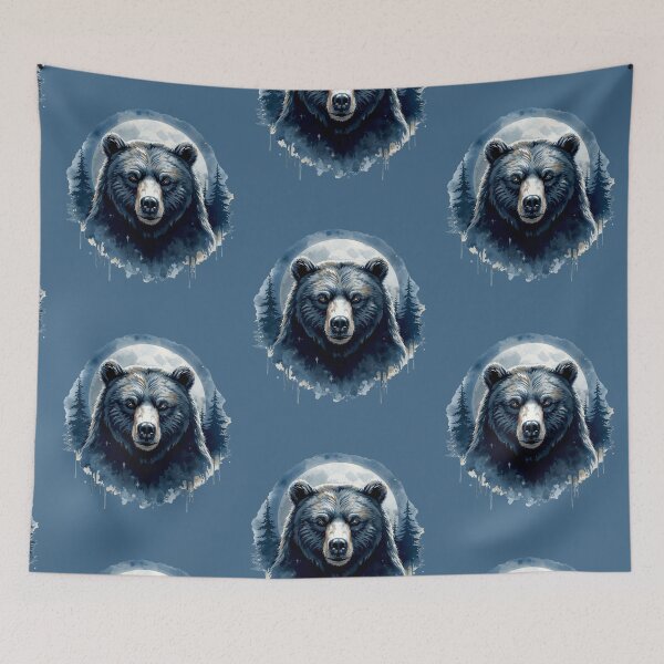 Item preview, Celestial Bear Watercolor Illustration | Mystical Forest Wildlife Art designed and sold by Biedroneczka.