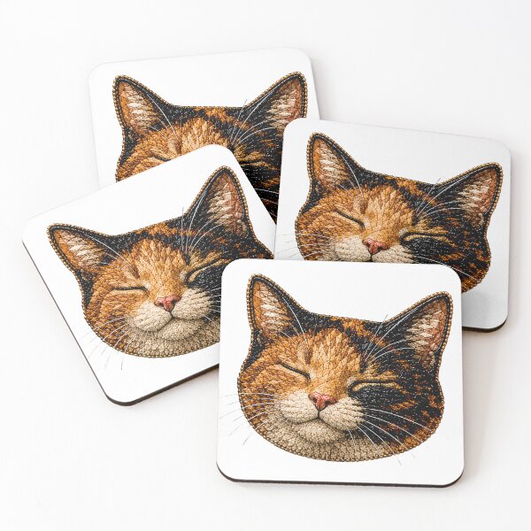 Item preview, Emmi – Beaded Geometric Cat Portrait designed and sold by filou designs.