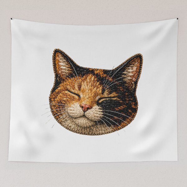 Item preview, Emmi – Beaded Geometric Cat Portrait designed and sold by filou designs.