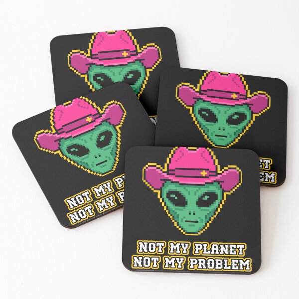 Item preview, Not My Planet Not My Problem - Funny Space Cowboy Alien Pixel Art designed and sold by artistastshirt.