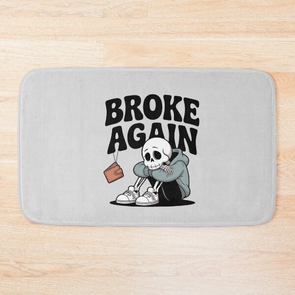Item preview, Broke Again Funny Skeleton Wallet Empty Meme Shirt designed and sold by Raw Tigers.