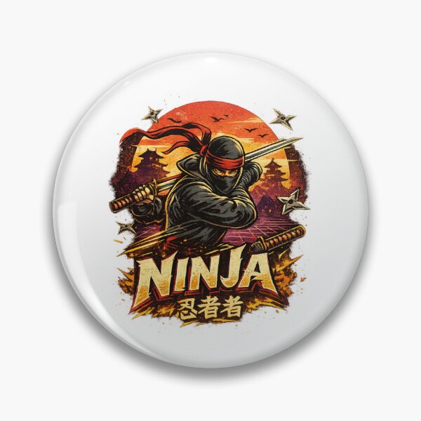 Item preview, Shadow Blade Rising – Retro Ninja Warrior Streetwear Tee designed and sold by ArtistryPulse90.