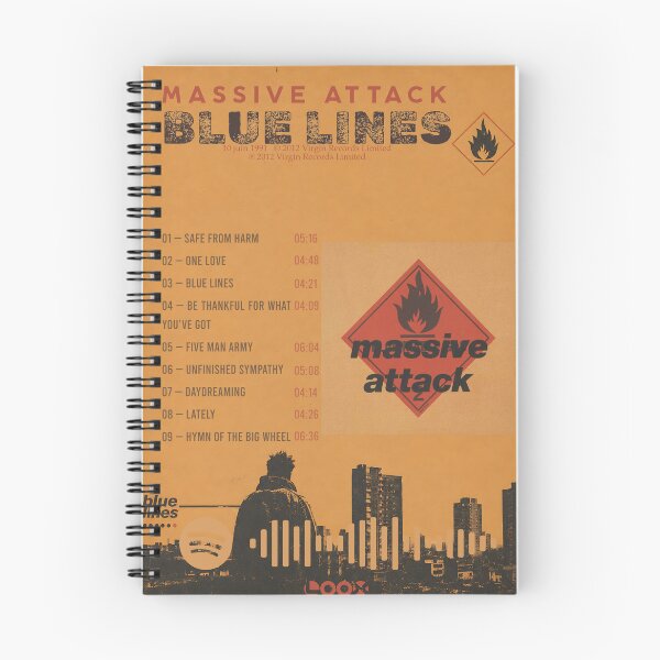 Item preview, Massive Attack – Blue Lines | Vintage Trip-Hop Tracklist Poster designed and sold by Frame & Frequency.