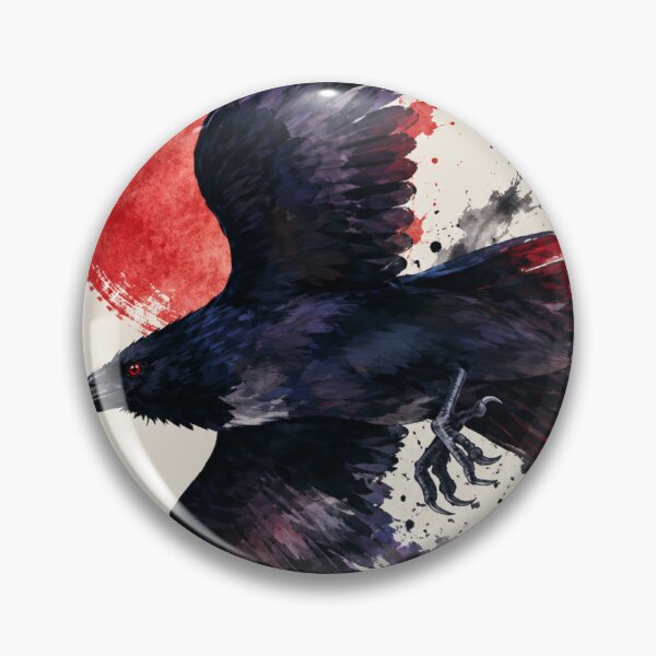 Item preview, Crimson Eclipse Eagle – Japanese Ink Art designed and sold by ZenOtaku Lab.