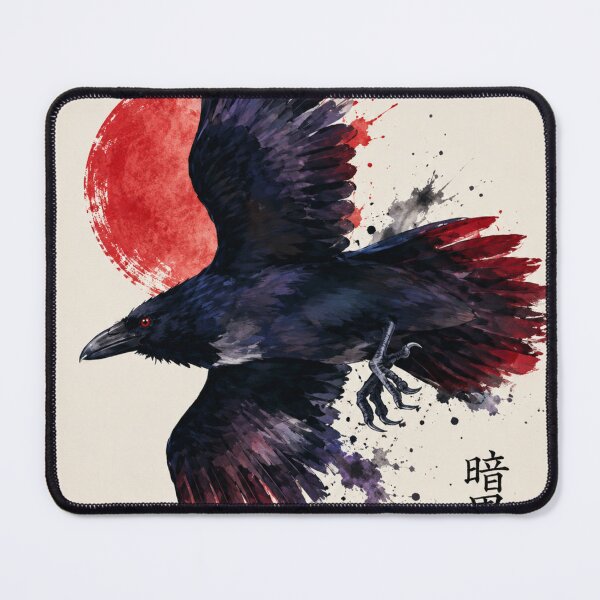 Item preview, Crimson Eclipse Eagle – Japanese Ink Art designed and sold by ZenOtaku Lab.