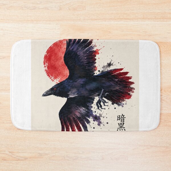Item preview, Crimson Eclipse Eagle – Japanese Ink Art designed and sold by ZenOtaku Lab.