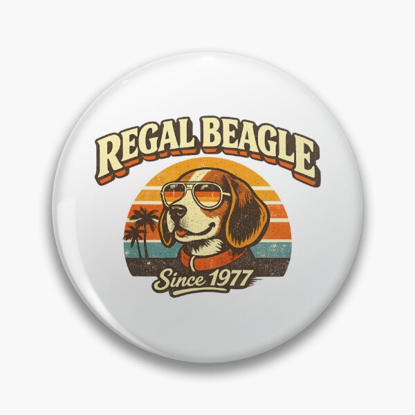 Item preview, Regal Beagle Retro Vintage Dog T-Shirt – 70s Sunset Graphic Tee designed and sold by ArtistryPulse90.