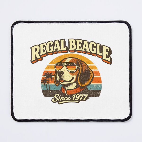 Item preview, Regal Beagle Retro Vintage Dog T-Shirt – 70s Sunset Graphic Tee designed and sold by ArtistryPulse90.