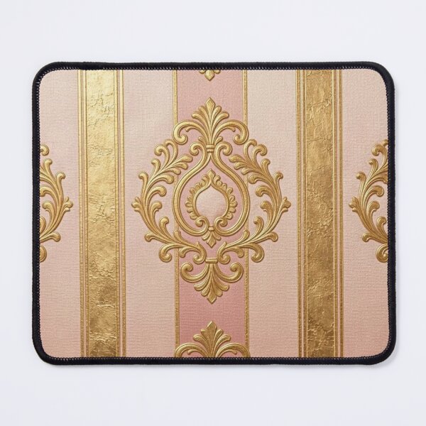 Item preview, Matte Pink & Shimmer Gold Striped Baroque designed and sold by DesignsByPrnces.