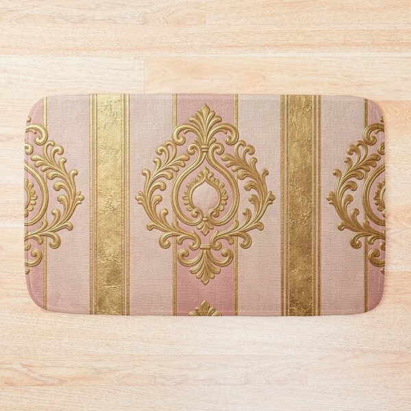 Item preview, Matte Pink & Shimmer Gold Striped Baroque designed and sold by DesignsByPrnces.