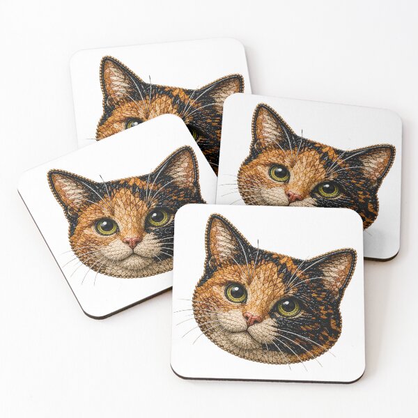 Item preview, Emmi – Beaded Geometric Cat Portrait designed and sold by filou designs.