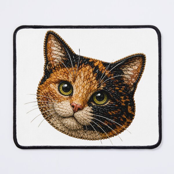 Item preview, Emmi – Beaded Geometric Cat Portrait designed and sold by filou designs.