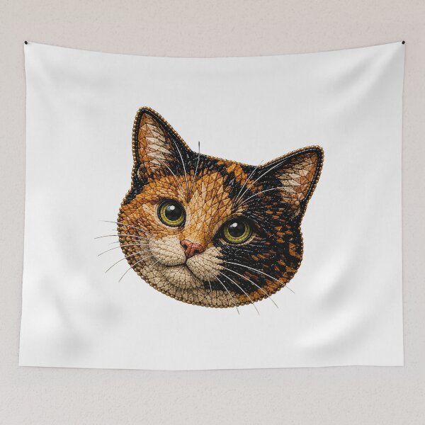 Item preview, Emmi – Beaded Geometric Cat Portrait designed and sold by filou designs.