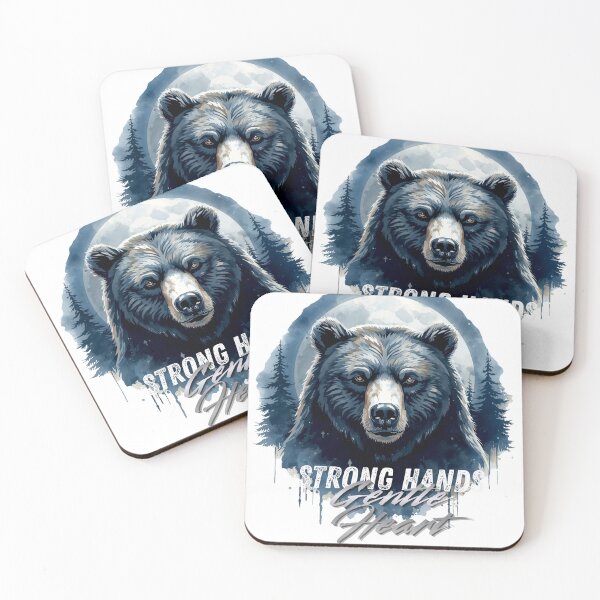 Item preview, Strong Hands • Gentle Heart Bear Illustration | Fatherhood Wildlife Art designed and sold by Biedroneczka.