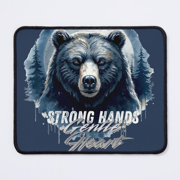Item preview, Strong Hands • Gentle Heart Bear Illustration | Fatherhood Wildlife Art designed and sold by Biedroneczka.