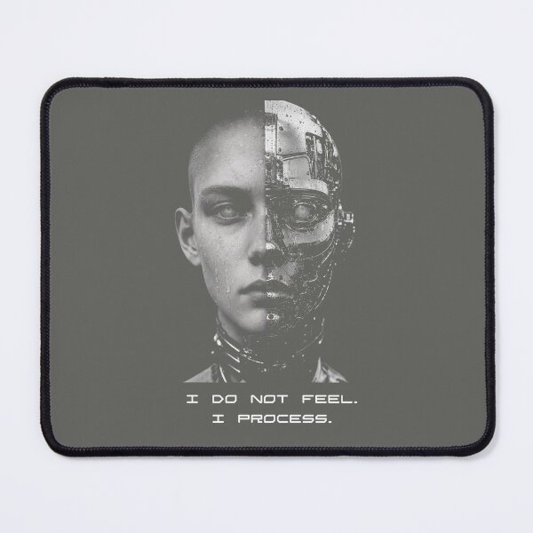 Item preview, I Do Not Feel I Process - Cyborg AI Aesthetic designed and sold by VividVein.