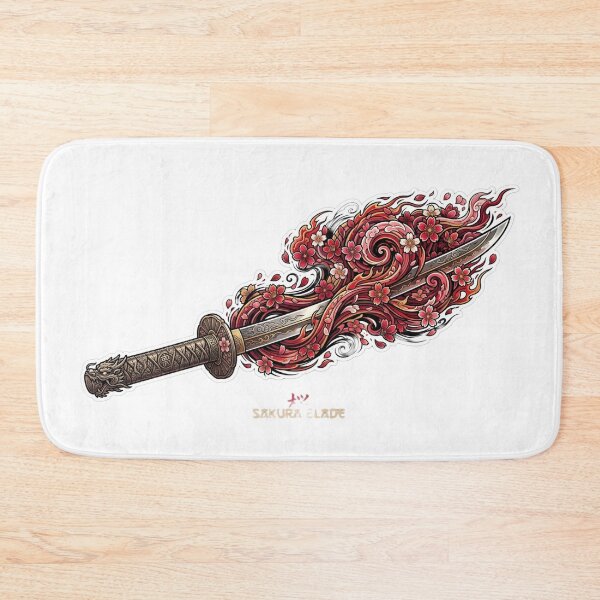 Item preview, Japanese Katana Sword Tentacle Floral Art designed and sold by JeevanStickers.