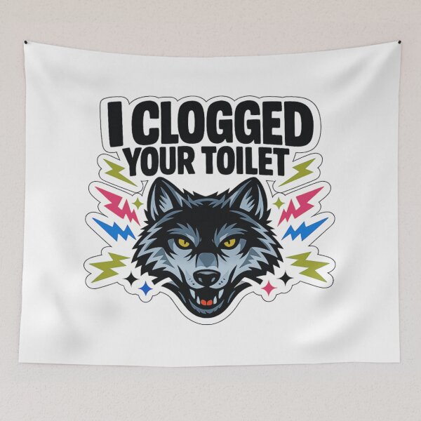 Item preview, I Clogged Your Toilet Funny Brainrot Classic Sticker  designed and sold by MerchlyMike.