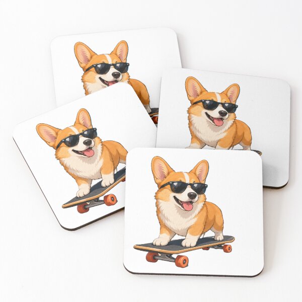 Artikelvorschau, Lustiges Corgi-Shirt beim Skateboarden – Geschenk für Corgi-Mama und -Papa entworfen und verkauft von Drawn-Measured.