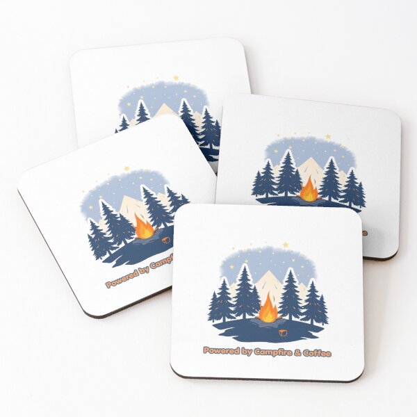 Item preview, Powered by campfire and coffee designed and sold by OutdoorFanatic.
