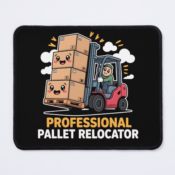 Item preview, Professional Pallet Relocator Cute Kawaii Forklift designed and sold by Fitswear.
