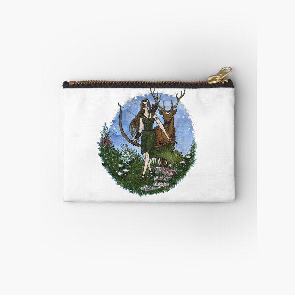 Item preview, Acrylic painting medallion of the goddess Diana with her stag designed and sold by creaphyl28.