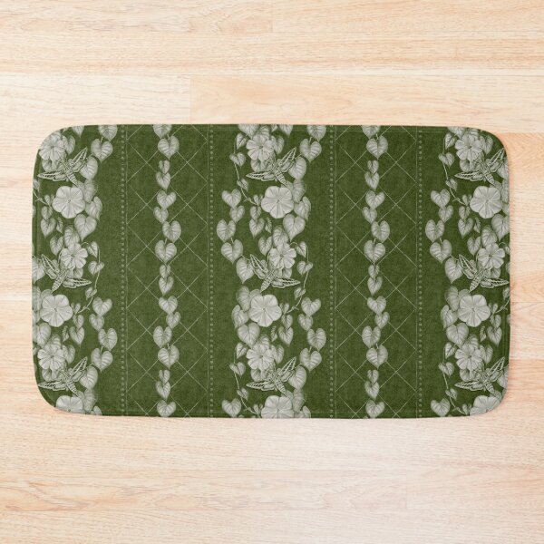 Item preview, Moody Moonflower and Sphynx Moth Stripe in Green designed and sold by somecallmebeth.
