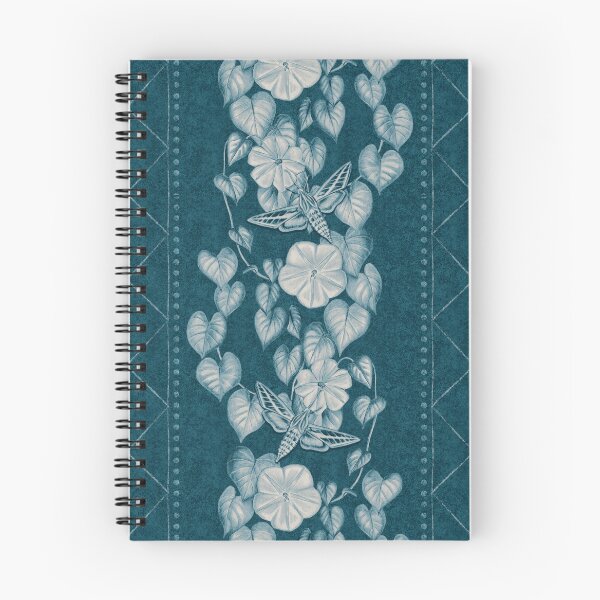 Item preview, Moody Moonflower and Sphynx Moth Stripe in Blue designed and sold by somecallmebeth.